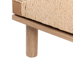 Wyld And Coco Bohonest 2-Door Sideboard 80Cm Light Brown With Paper Rope Front - thumbnail 9