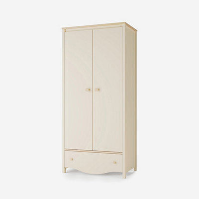Arte Mia Sand Beige And Oak Vincenza 2 Door Wardrobe 850 X 510 X 1860mm - image 1