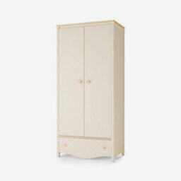 Arte Mia Sand Beige And Oak Vincenza 2 Door Wardrobe 850 X 510 X 1860mm - thumbnail 1