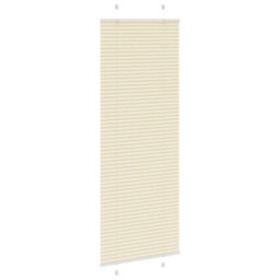 Berkfield Pleated Blind Cream 80X200 Cm Fabric Width 79.4 Cm Polyester - thumbnail 3