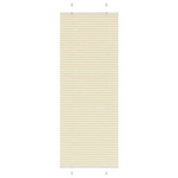 Berkfield Pleated Blind Cream 80X200 Cm Fabric Width 79.4 Cm Polyester - thumbnail 1