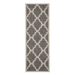 Melrose County Trellis Grey Patterned Indoor Non Slip Large Area Runner Rug 060/230Cm - thumbnail 4