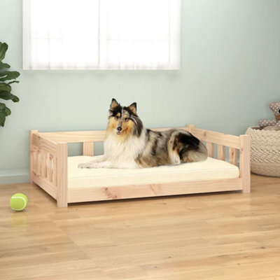 Berkfield Dog Bed 95.5X65.5X28 Cm Solid Wood Pine - image 1