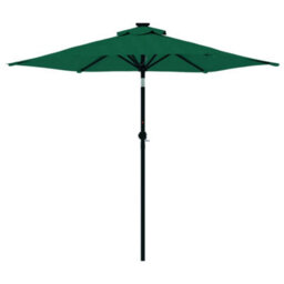 Berkfield Garden Parasol With Steel Pole Green 225X225X212 Cm - thumbnail 4