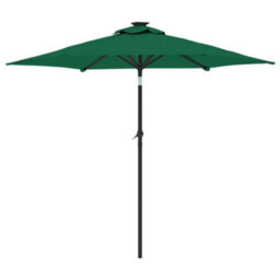 Berkfield Garden Parasol With Steel Pole Green 225X225X212 Cm - thumbnail 5