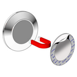 Smedbo Polished Chrome Detachable Mirror With Magnetic Self Adhesive Wall Plate 5X Magnification Bathroom Mirror Makeup Or Shaving - thumbnail 3