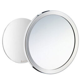 Smedbo Polished Chrome Detachable Mirror With Magnetic Self Adhesive Wall Plate 5X Magnification Bathroom Mirror Makeup Or Shaving