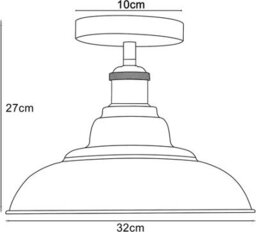 Modern Flush Mount Ceiling Lamp 32Cm Shade E27  Light Fitting For Bed Room, Kitchen, Living Room And Dining Room Cyan Blue - thumbnail 3