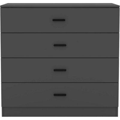 Contemporary Black Chest Of Drawers - 4 Drawer Design For Modern Bedrooms - image 1