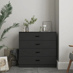 Contemporary Black Chest Of Drawers - 4 Drawer Design For Modern Bedrooms - thumbnail 3