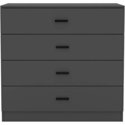 Contemporary Black Chest Of Drawers - 4 Drawer Design For Modern Bedrooms - thumbnail 1