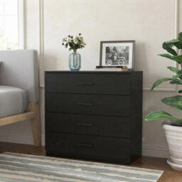 Contemporary Black Chest Of Drawers - 4 Drawer Design For Modern Bedrooms - thumbnail 5
