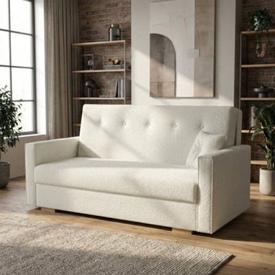 Viva Sonic Iii Sofa Bed For Living Room With Storage Chipboard Frame Polyurethane Foam 153X100X85Cm White - image 1