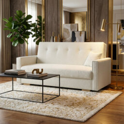Viva Sonic Iii Sofa Bed For Living Room With Storage Chipboard Frame Polyurethane Foam 153X100X85Cm White - thumbnail 3