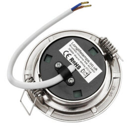 Long Life Lamps Company 4W Led Ceiling Downlight Brushed Chrome Recessed Adjustable Spot Light 3000K Warm White Dbcww - thumbnail 4