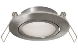 Long Life Lamps Company 4W Led Ceiling Downlight Brushed Chrome Recessed Adjustable Spot Light 3000K Warm White Dbcww - thumbnail 1