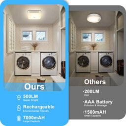 Amorly Rechargeable Motion Sensor Closet Light, 3000K Warm White, Motion Sensored Activated, Use For Hallway, Stairs, Pantry, Bathroom - thumbnail 3