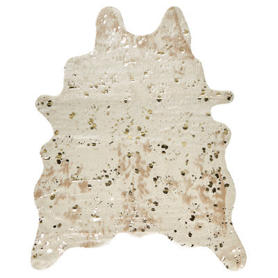 Beliani Faux Cowhide Rug Bogong Light Beige 130 X 170 Cm - image 1
