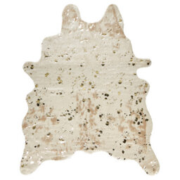Beliani Faux Cowhide Rug Bogong Light Beige 130 X 170 Cm - thumbnail 1