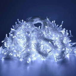 HSD 200 Led Cool White Icicle Lights (3.9M) - Battery Fairy Lights For Christmas, Weddings, And Home Decor - thumbnail 1