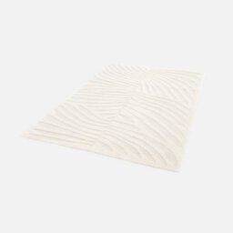 Sweeek - Interior Rug Cream Embossed Plant Motif Lily 290X200X1.4 Cm   Sweeek - thumbnail 2