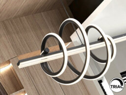 Luminosa Lighting Luminosa Tornado Bar Pendant Ceiling Light Black Led 3000K - Uk Stock - thumbnail 3