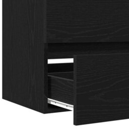Berkfield Bathroom Sink Cabinet Black Oak 41X38.5X45 Cm Engineered Wood - thumbnail 9
