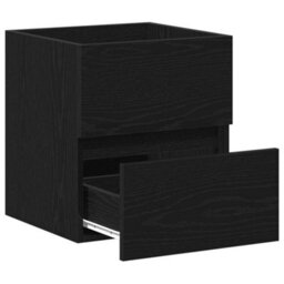 Berkfield Bathroom Sink Cabinet Black Oak 41X38.5X45 Cm Engineered Wood - thumbnail 5