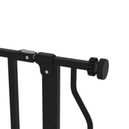 Pawhut Dog Gate Wide Stair Gate W/ Door Pressure Fit, 75-115W Cm, Black - thumbnail 9