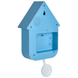 Beliani Pendulum Clock Bonneval 24 Cm With Cuckoo Blue - thumbnail 5