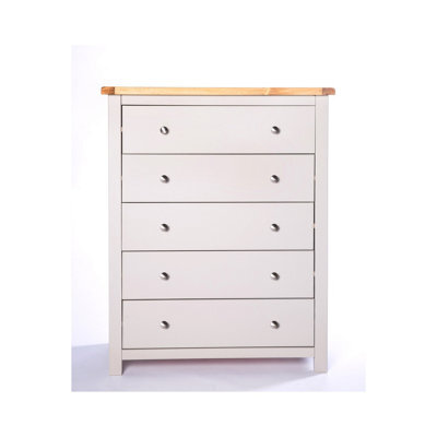 Cabinet Bits Argenta 5 Drawer Chest Of Drawers Chrome Knob - image 1