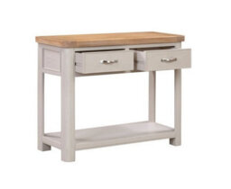 Buttercup Farm Bologna Painted Console Table With 2 Drawers - L42 X W100 X H80 Cm - Oak - thumbnail 3