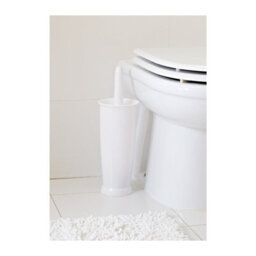 Addis Closed Toilet Brush Set, Plastic, White - 510284 - Ideal For Modern Bathrooms - thumbnail 2