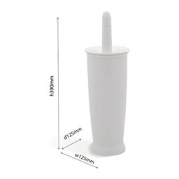 Addis Closed Toilet Brush Set, Plastic, White - 510284 - Ideal For Modern Bathrooms - thumbnail 5