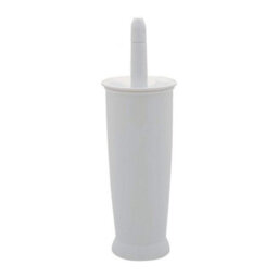 Addis Closed Toilet Brush Set, Plastic, White - 510284 - Ideal For Modern Bathrooms - thumbnail 1