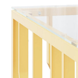 Berkfield Modern Coffee Table Gold 80X80X40 Cm Stainless Steel And Glass - thumbnail 5