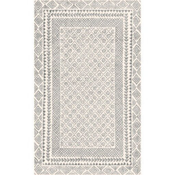 Livabliss Bahar-Geometric Grey Beige Global Living Dining Bedroom Rug 120 X 170 Cm Easy Care, Non Shedding - thumbnail 2