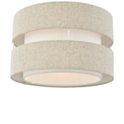 First Choice Lighting Set Of 2 Benni - Natural Linen 26Cm Pendant Shades - thumbnail 4