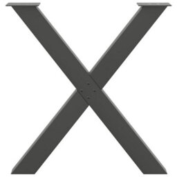 Berkfield Dining Table Legs X-Shaped 3 Pcs Anthracite 80X(72-73) Cm Steel - thumbnail 5