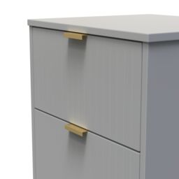 Imola Ready Assembled Matt Grey No Effect 3 Drawer Wide Bedside Chest (H)726mm (W)450mm (D)395mm - thumbnail 2