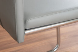 Furniturebox Uk Leonardo Glass And Chrome Metal Dining Table And 6 Elephant Grey Lorenzo Leather Chairs - thumbnail 9