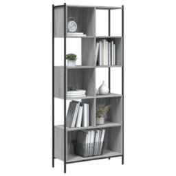 Berkfield Bookcase Grey Sonoma 72X28X172 Cm Engineered Wood - thumbnail 4
