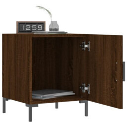 Berkfield Bedside Cabinets 2 Pcs Brown Oak 40X40X50 Cm Engineered Wood - thumbnail 9