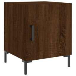 Berkfield Bedside Cabinets 2 Pcs Brown Oak 40X40X50 Cm Engineered Wood - thumbnail 3