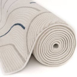 The Rugs Carmel Cream/blue Geometric Area Rug And Runner Non Shedding, Stain Resistant, Soft - thumbnail 5
