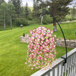 Artificial Outdoor Hanging Petunia Flowers, 2 Pieces Faux Petunias, Hanging Artificial Flowers, Weather Resistant, Uv Resistant - thumbnail 8