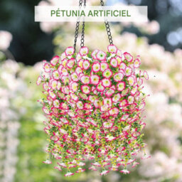 Artificial Outdoor Hanging Petunia Flowers, 2 Pieces Faux Petunias, Hanging Artificial Flowers, Weather Resistant, Uv Resistant - thumbnail 6
