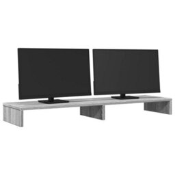 Walplus Monitor Stand Grey Sonoma 100X27X10 Cm Engineered Wood - thumbnail 3