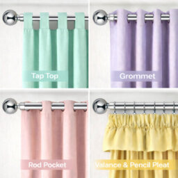 Shopnbits Extendable Curtain Pole Set Chrome 160 To 310Cm 28mm Diameter With Ball Finials - thumbnail 7