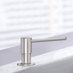 Villeroy & Boch 250 Ml Brushed Stainless Steel Deck-Mounted Integrated Sink Soap Dispenser